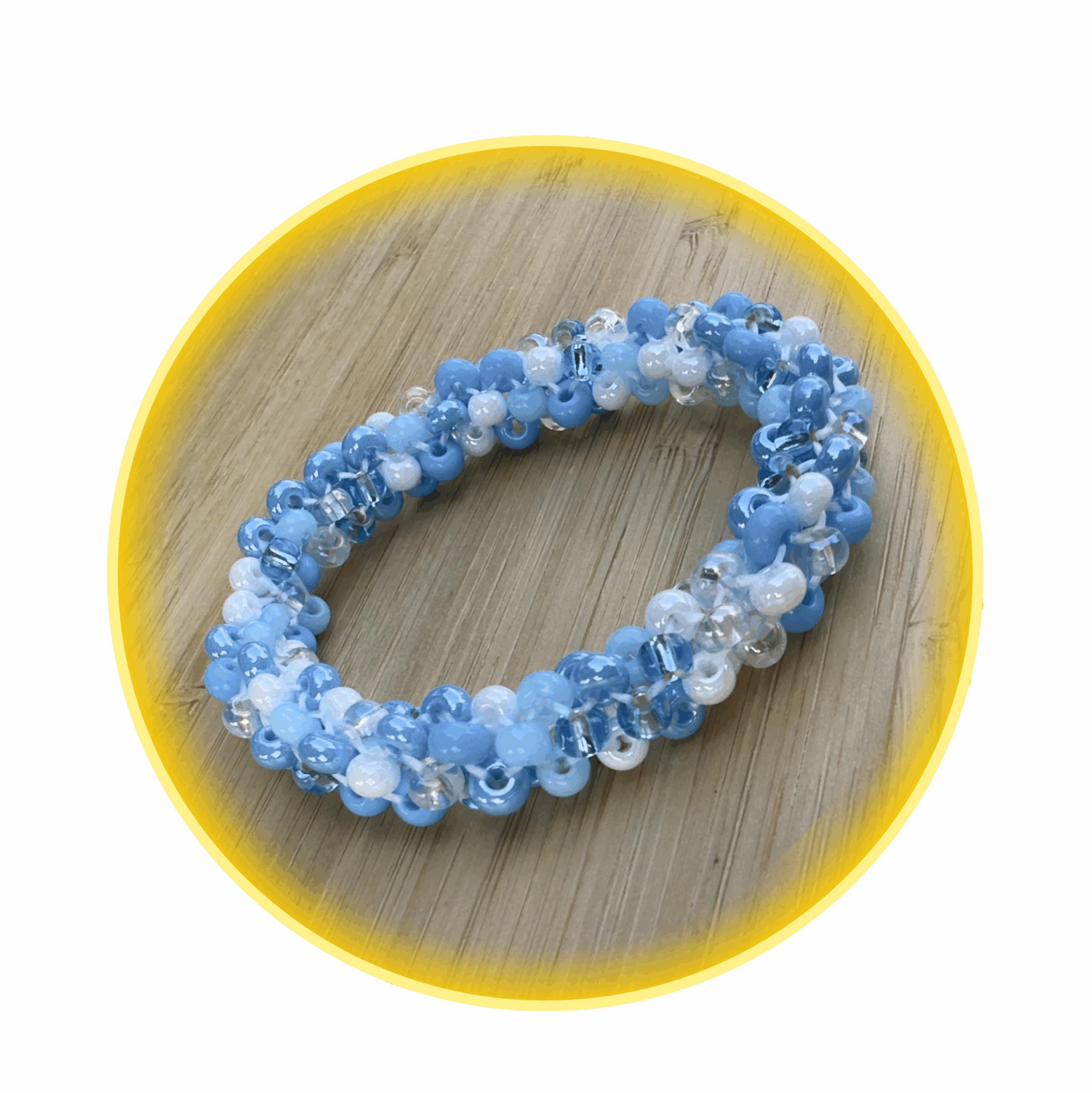 031 hodná gumička bílo modrá