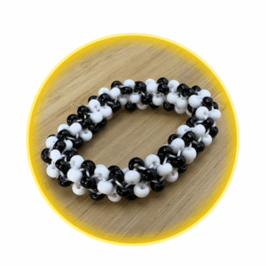 044 hodná gumička černo bílá