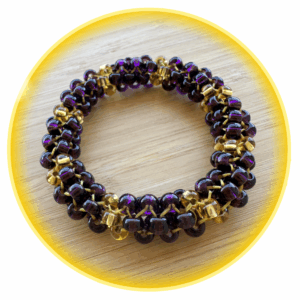 061 hodná gumička zlatý ametyst